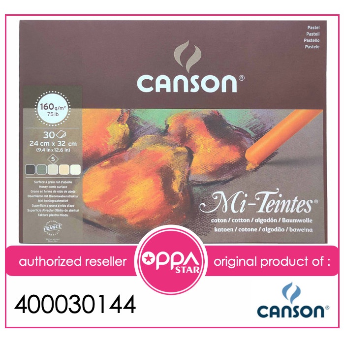 

[COD] Canson Mi-Teintes 160g 24x32 30s #144 - Kertas Gambar Watercolor