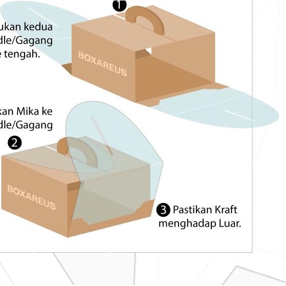 

Box Mika Kotak Kue Cake Packaging Transparan Dus Handle | 42012