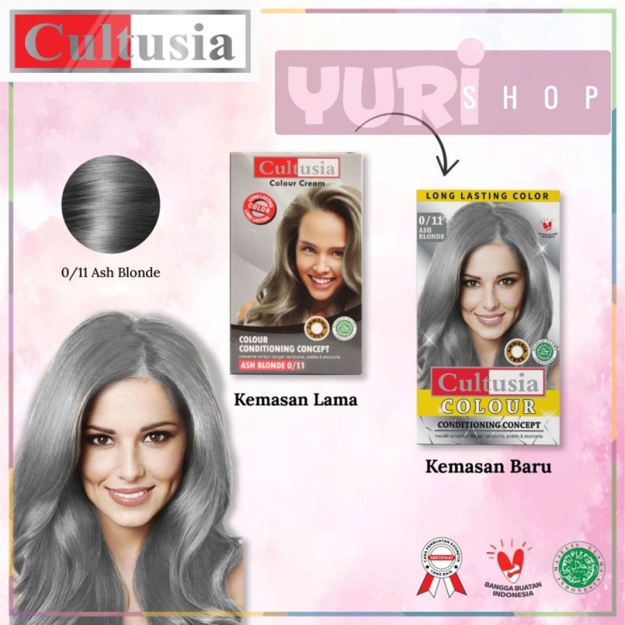 Cultusia Hair Color/Pewarna Rambut 0/11 Ash Blonde