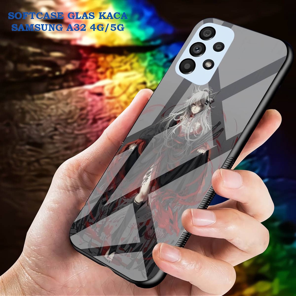 Softcase Glass Kaca SAMSUNG A32 [4G]- Case Hp Pelindung Handphone SAMSUNG A32 [5G] [ A75]