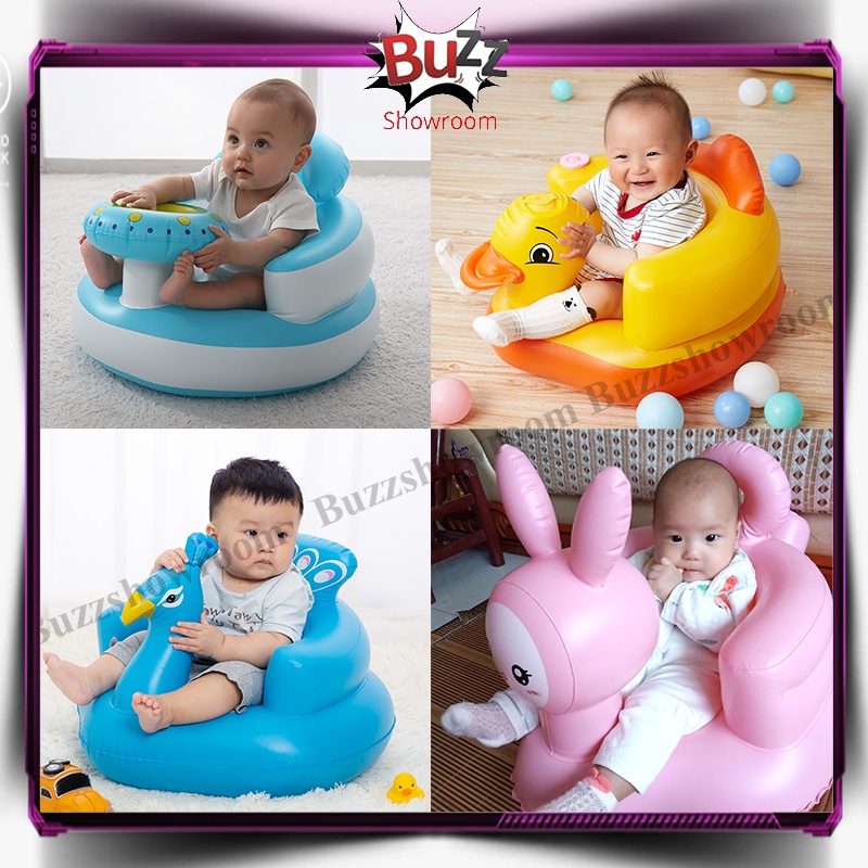 Inflatable Baby Sofa Tiup Bayi Belajar Duduk Baby Seat Bebek Musik