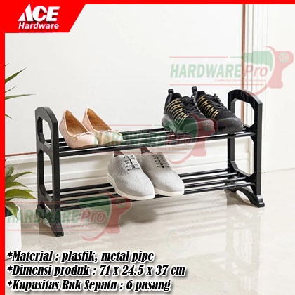 Rak Sepatu Tempat Sepatu Dan Sandal Stackable 2 Tingkat Stora Original Ace Hardware