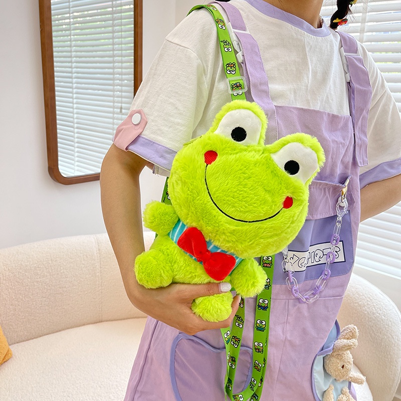 TAS KODOK KEROPPI KATAK RANSEL BONEKA BAG LUCU Backpack FROG Korean Bahan Plush Tas Ransel Anak Korea Kartun KODOK Kekinian