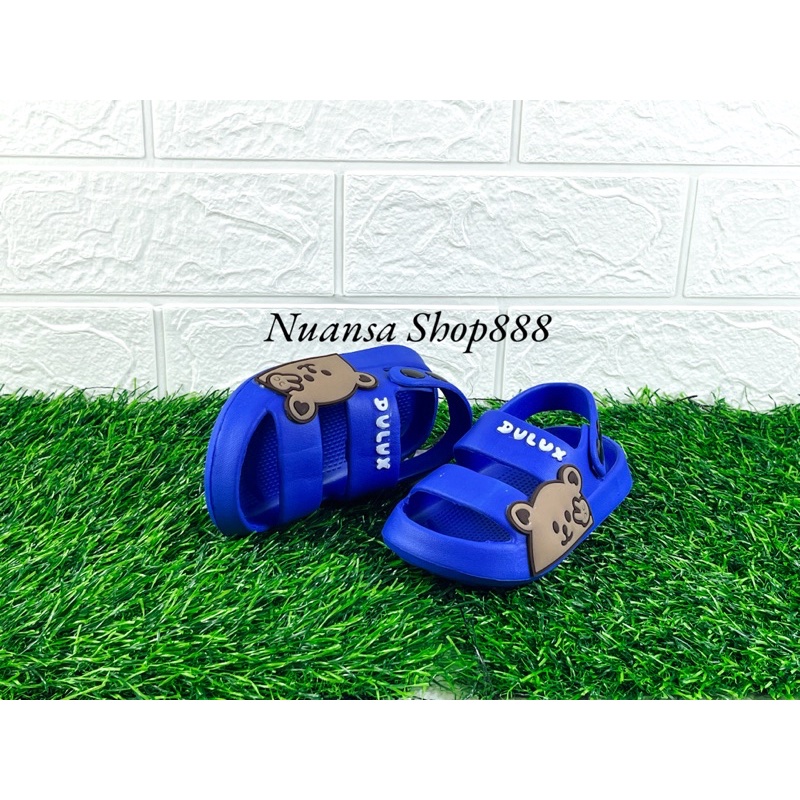 DX-391E-BN Sandal Gunung Anak Laki-Laki / Sandal Selop Dua Tali Tali Belakang Motif Beruang Merek Dulux Ukuran 20-25