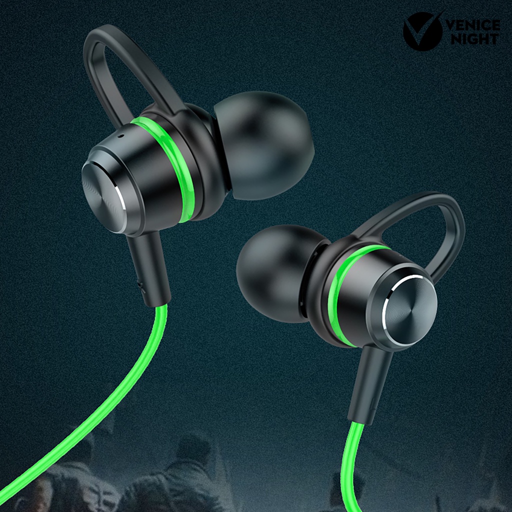 (VNEP) (Berkabel) G26 Earphone High Fidelity Kebisingan Membatalkan Ringan 3.5mm Stereo Olahraga In-ear Gaming Earbud untuk Menelepon