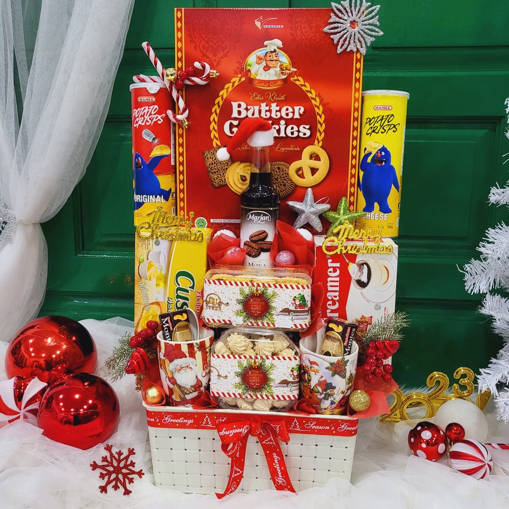 

Paket Dekorasi Hampers Natal Christmas Parcel Hadiah Kue Kering 312