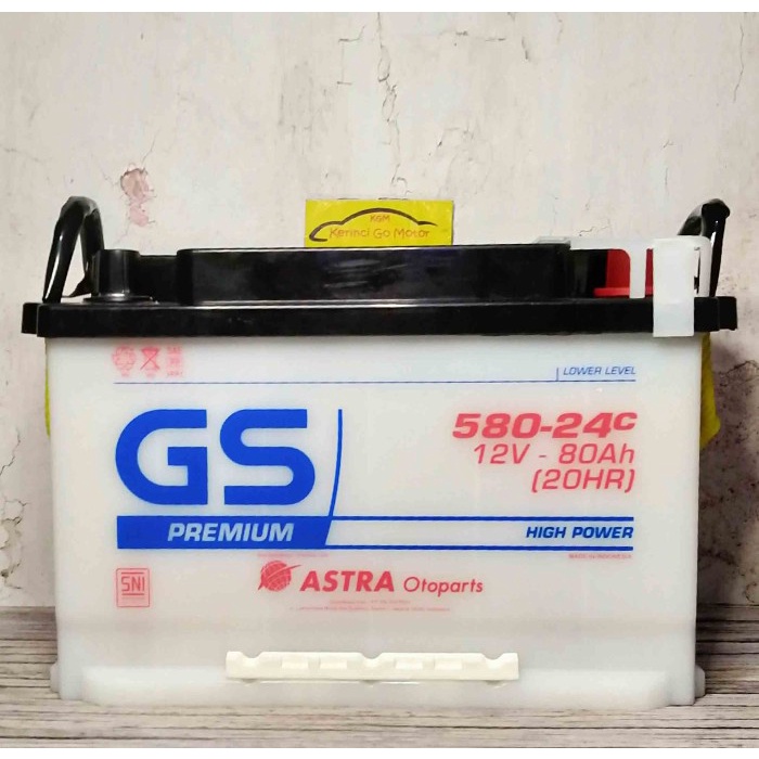 AKI GS ASTRA PREMIUM 580-24 58024 ACCU GS PREMIUM BASAH INOVA REBOND