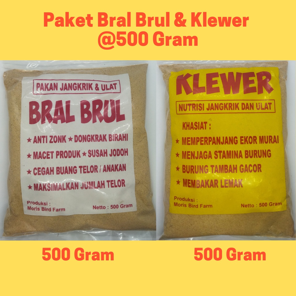 PAKET BRAL BRUL DAN KLEWER KEMASAN 500GRAM