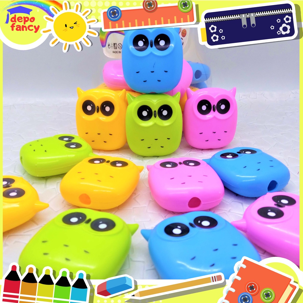 

[2 pcs] Rautan Pensil 1906 Owl / Peruncing Pensil / Ongotan / Sharpener