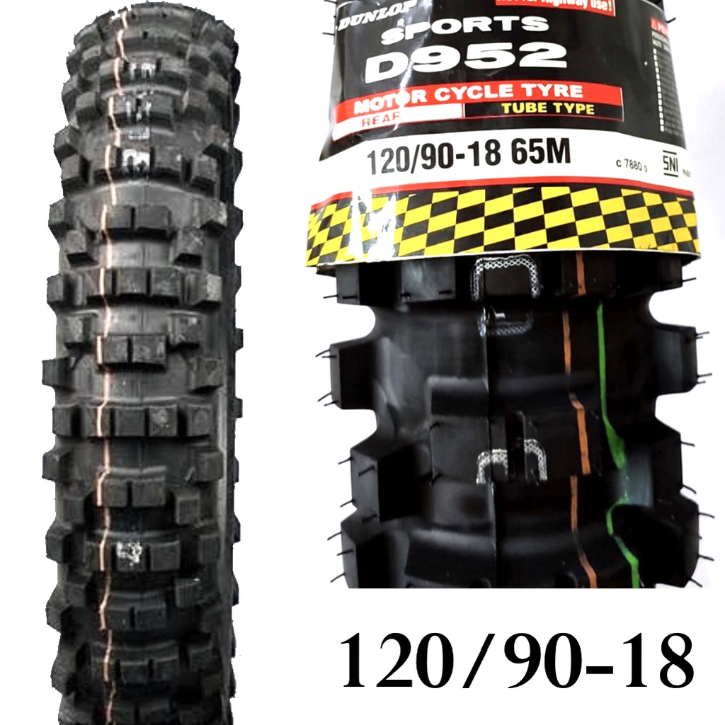 Ban Belakang DUNLOP D952 120 18 Trail Cross Adventure KLX CRF WR KTM YZ KX
