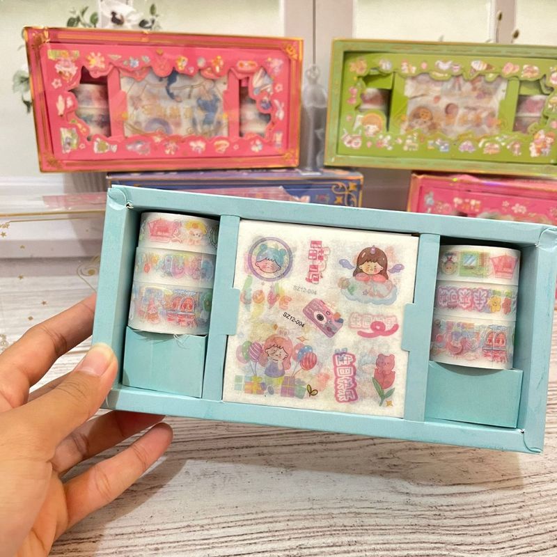 

Paket Lengkap Free box + Stiker PVC + Washi Tape /Solasi/ Selotip Karakter Waterproff Murah