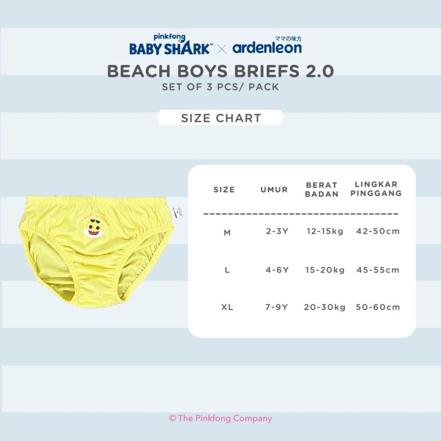 Arden leon Pinkfong Baby Shark Boys Beach Briefs