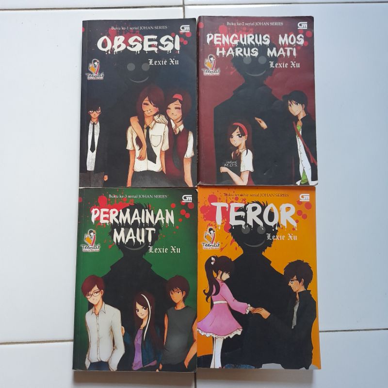 [INDONESIA] BUKU NOVEL HOROR JOHAN SERIES - OBSESI - PENGURUS MOS HARUS MATI - PERMAINAN MAUT - TEROR - LEXIE XU [ORIGINAL]