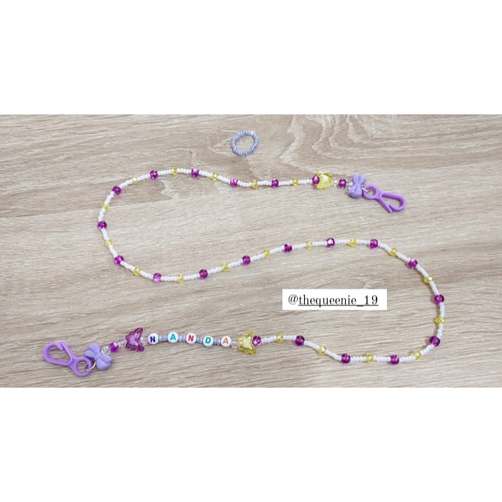 Ready Strap Mask Manik Anak Dewasa / Strap Mask Custome Nama