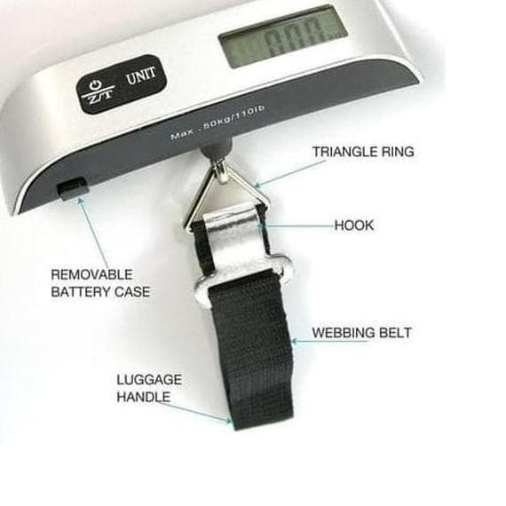Timbangan Luggage Scale Travel Timbangan Koper Gantung Digital Silver - Luggage scale