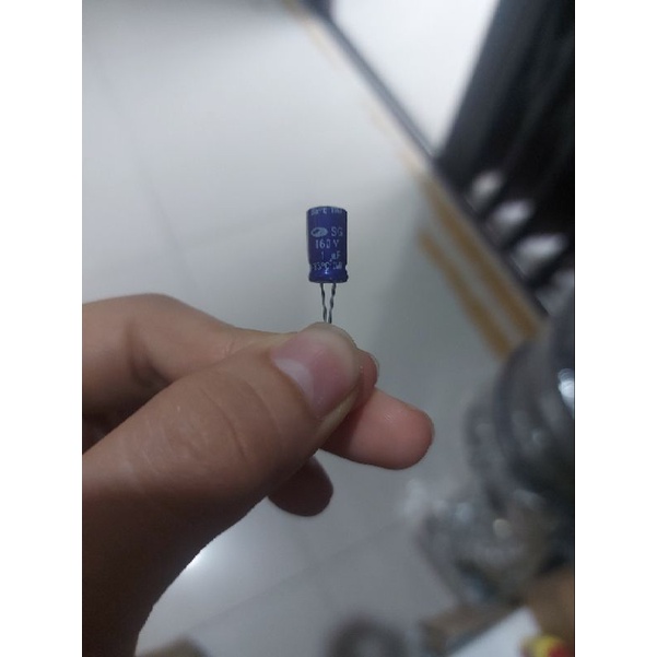 10PCS Elco Elko Kapasitor Capacitor  1/160 1uF/160 1/160V 1/160V 1uF/160 1/160V 1uf 160v  1 Mikro 160V Kecil Kualits Bagus Mengkilap isi 10 Buah