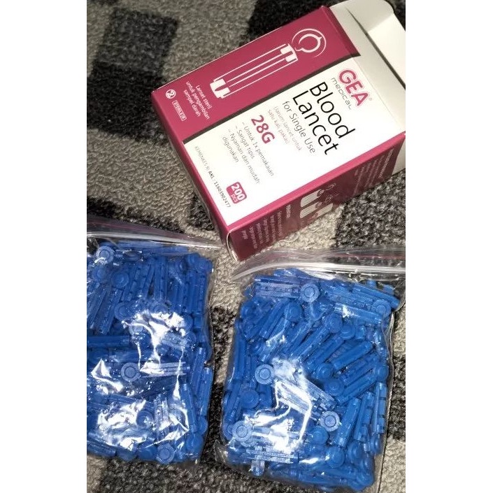 Blood Lancet ( Jarum Ambil Darah ) GEA 28G isi 200