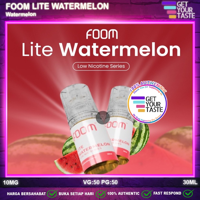 Liquid Foom LITE Watermelon Fruity Salt Nic 30ML Pods Friendly by Foom Lab