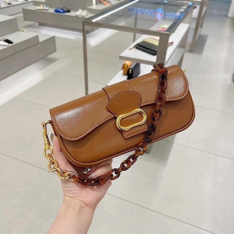 C Daki Belted Curved Bag
