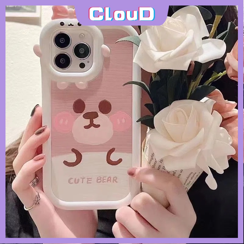 Soft Case Tpu Motif Kartun Beruang 3D Untuk Realme C31 C30 C35 C15 C21Y C11 C25Y C25 C17 C25s C20A C11 2021 C20 C12 Realme 6i C3I 7i 92 5S