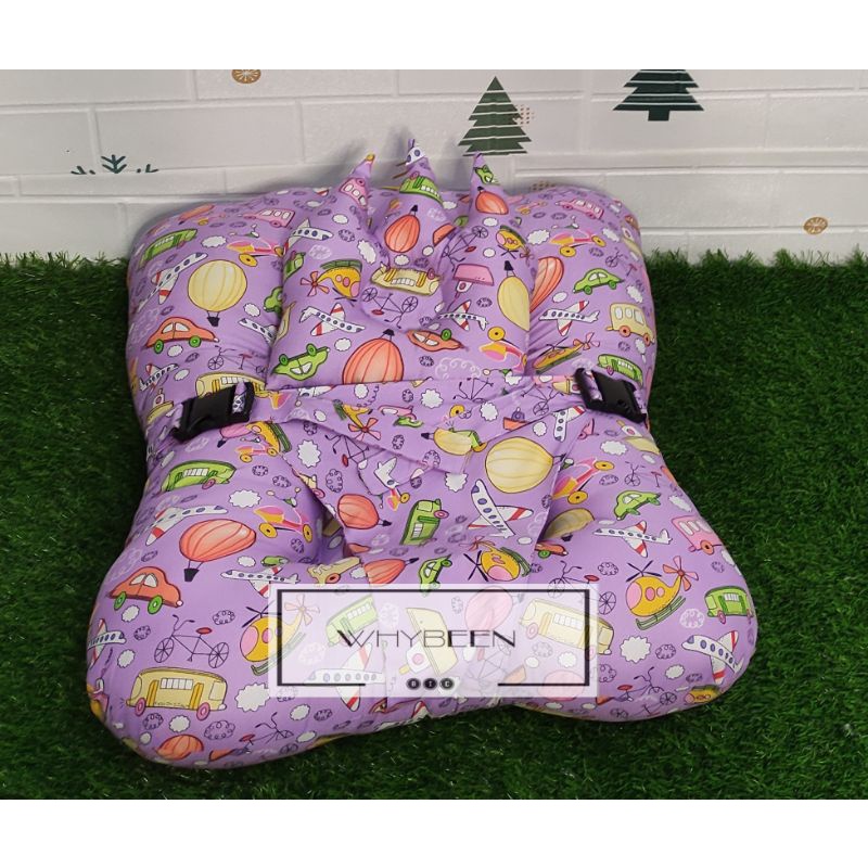 2IN1 sofa bayi jumbo dengan pengaman multipungsi free bantal dan tas