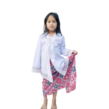 Baju kebaya anak sekolah TK &amp; SD/seragam kebaya usia 3 sampai 12 tahun motif batik/kebaya khas sunda