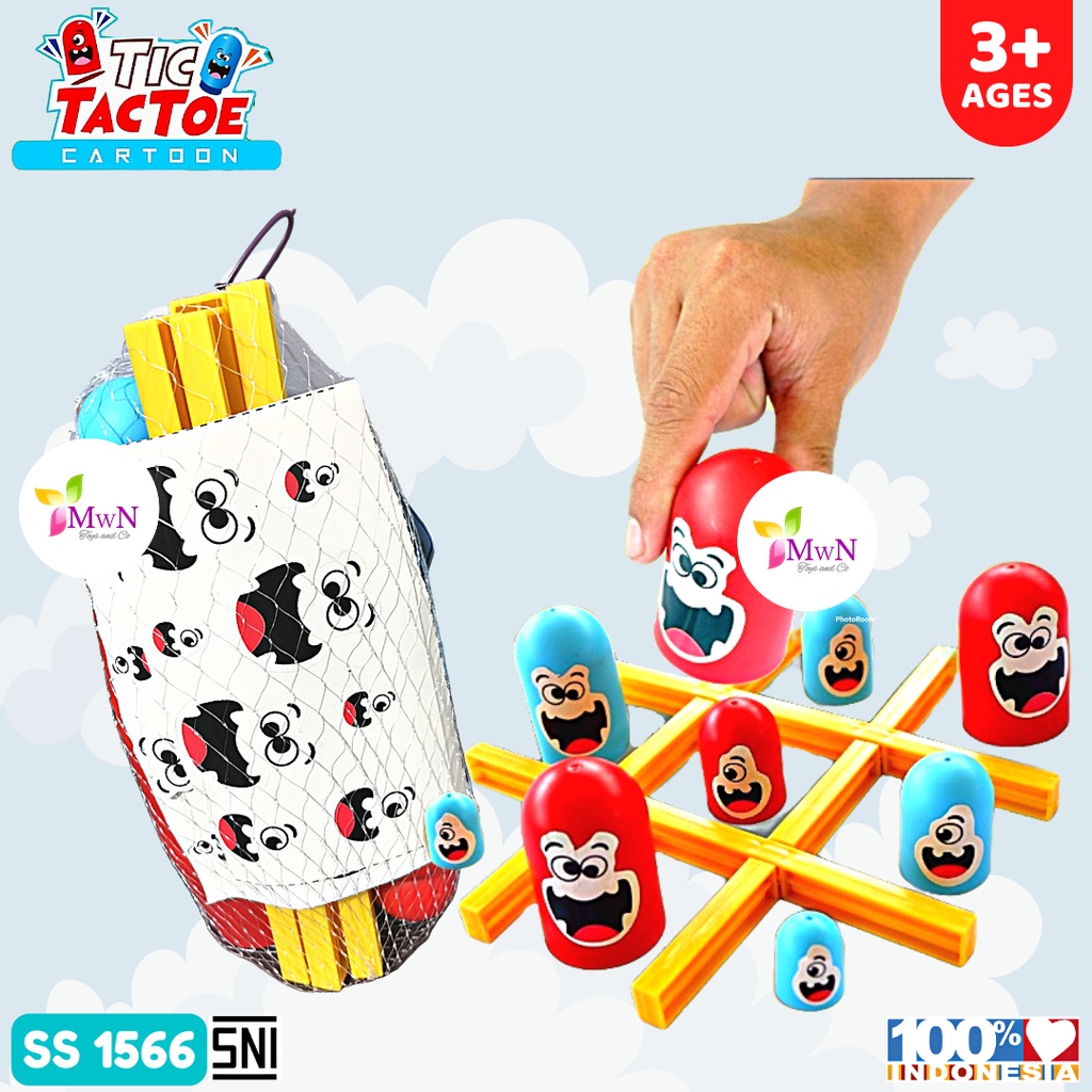 MWN Mainan Edukasi Strategy Tic TacToe Board Game SS1566