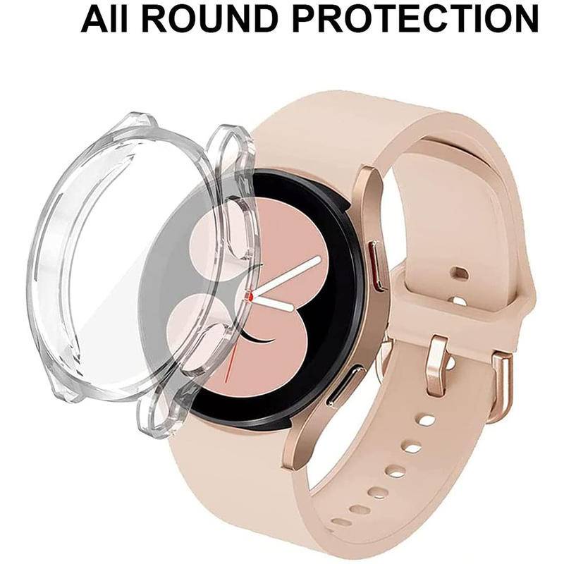 Case Pelindung Layar Bahan Silikon TPU Bumper Ukuran 40mm 44mm 45mm Untuk Samsung Galaxy Watch 5 Pro