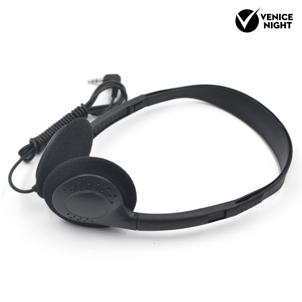 (VNEP) (Berkabel) Universal 3.5mm Plug Lembut Earmuff Musik HiFi Gaming Headset Headphone