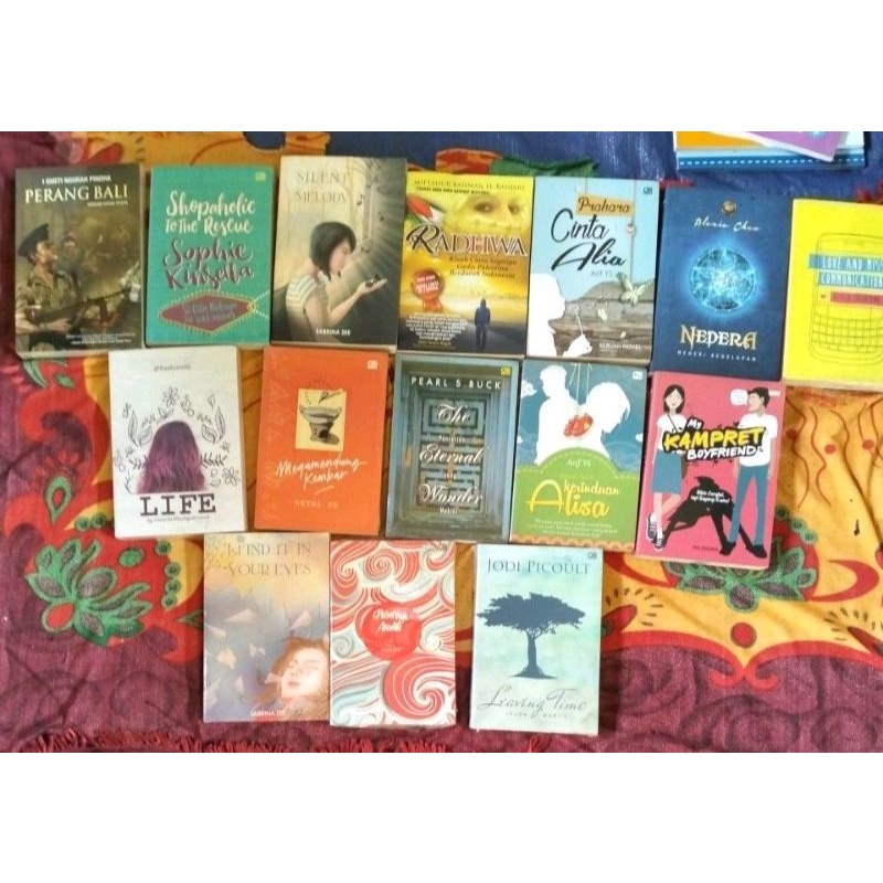 ORIGINAL NOVEL SASTRA PERANG BALI SHOPAHOLIC THE RESCUE SILENT MELODY RADHWA GADIS PALESTINA PRAHARA