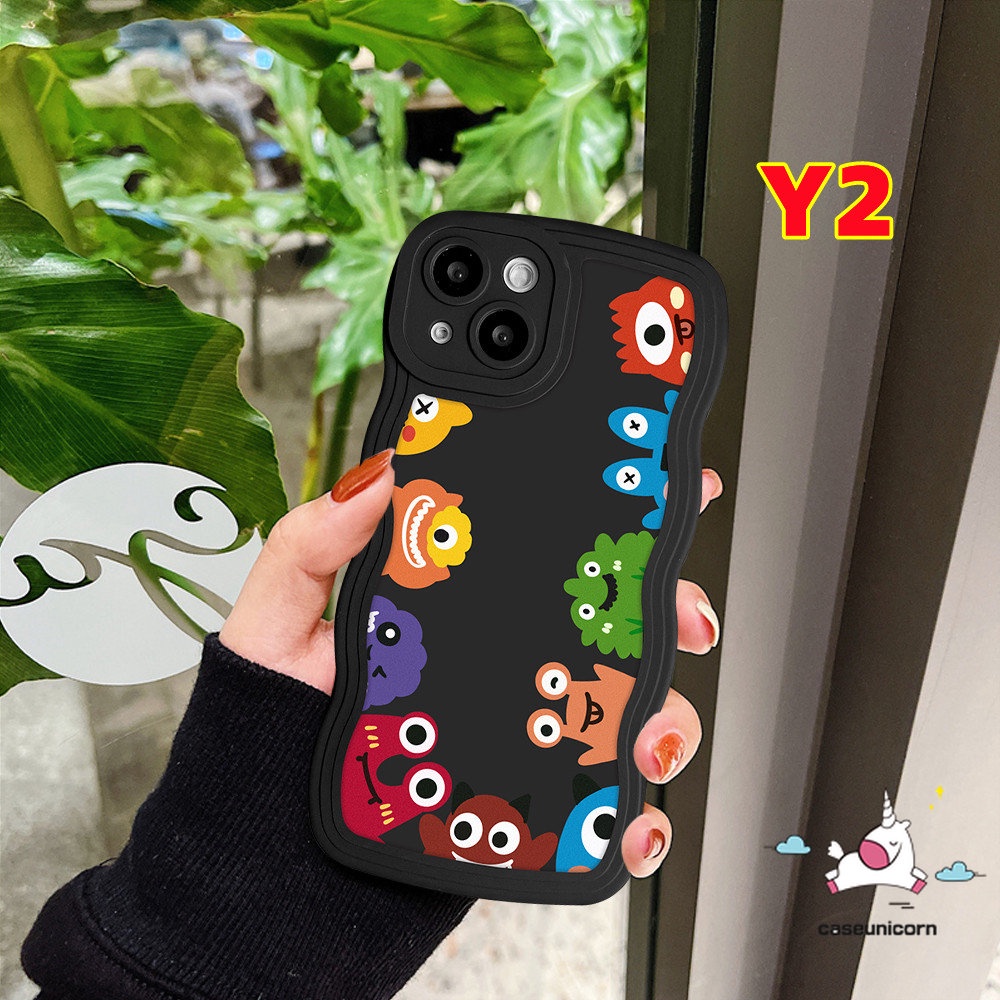 Soft Case Desain Kartun Monster Kecil Lucu Untuk iPhone 6 6s 7 8 Plus 11 14 12 13 Pro Max XR 14 Plus X XS Max SE 2020