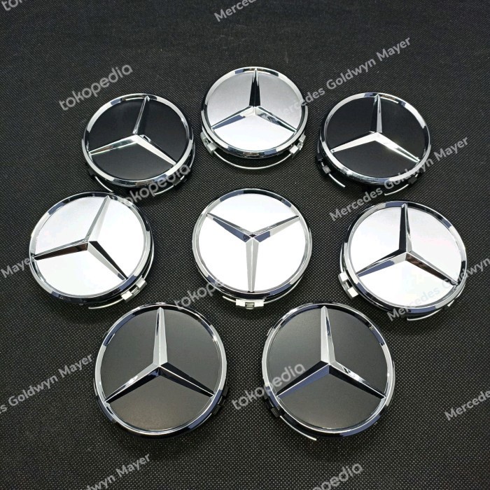 DOP VELG RODA EMBLEM MERCEDES BENZ 75MM WHEEL CAP MERCY DOP RODA ORIGINAL