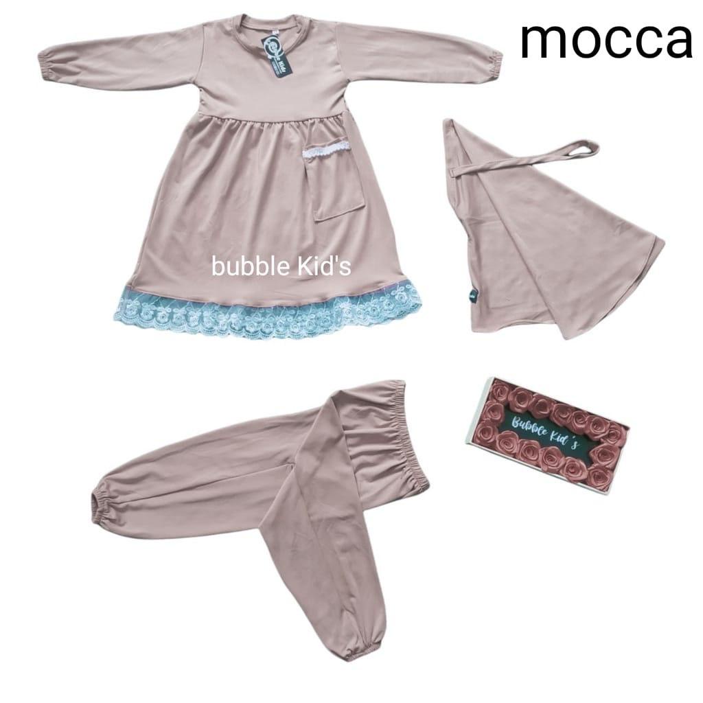 baju anak perempuan one set Alena 3in1 0-2 tahun pakaian anak perempuan | setelan anak perempuan mocca