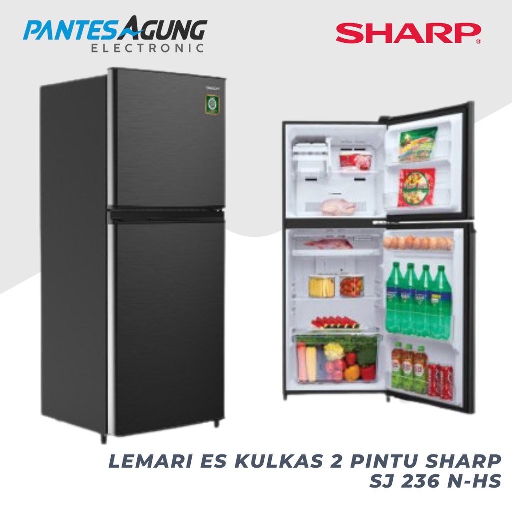 LEMARI ES KULKAS 2 PINTU SHARP SJ 236 MN-HS