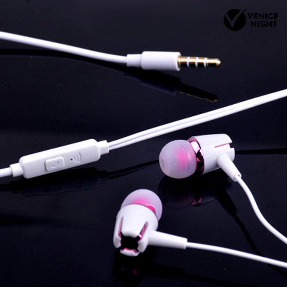 (VNEP) (Berkabel) Universal Kebisingan Membatalkan Stereo In-ear Earphone Headset Telepon dengan Mic