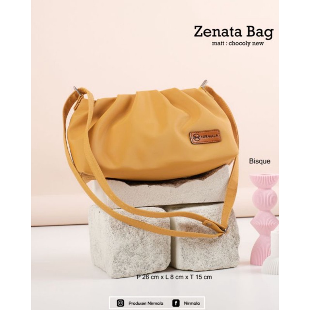 TAS SELEMPANG ZENATA BAG BY PRODUSEN NIRMALA BAHAN CHOCOLY ANTI AIR WATERPROOF PREMIUM