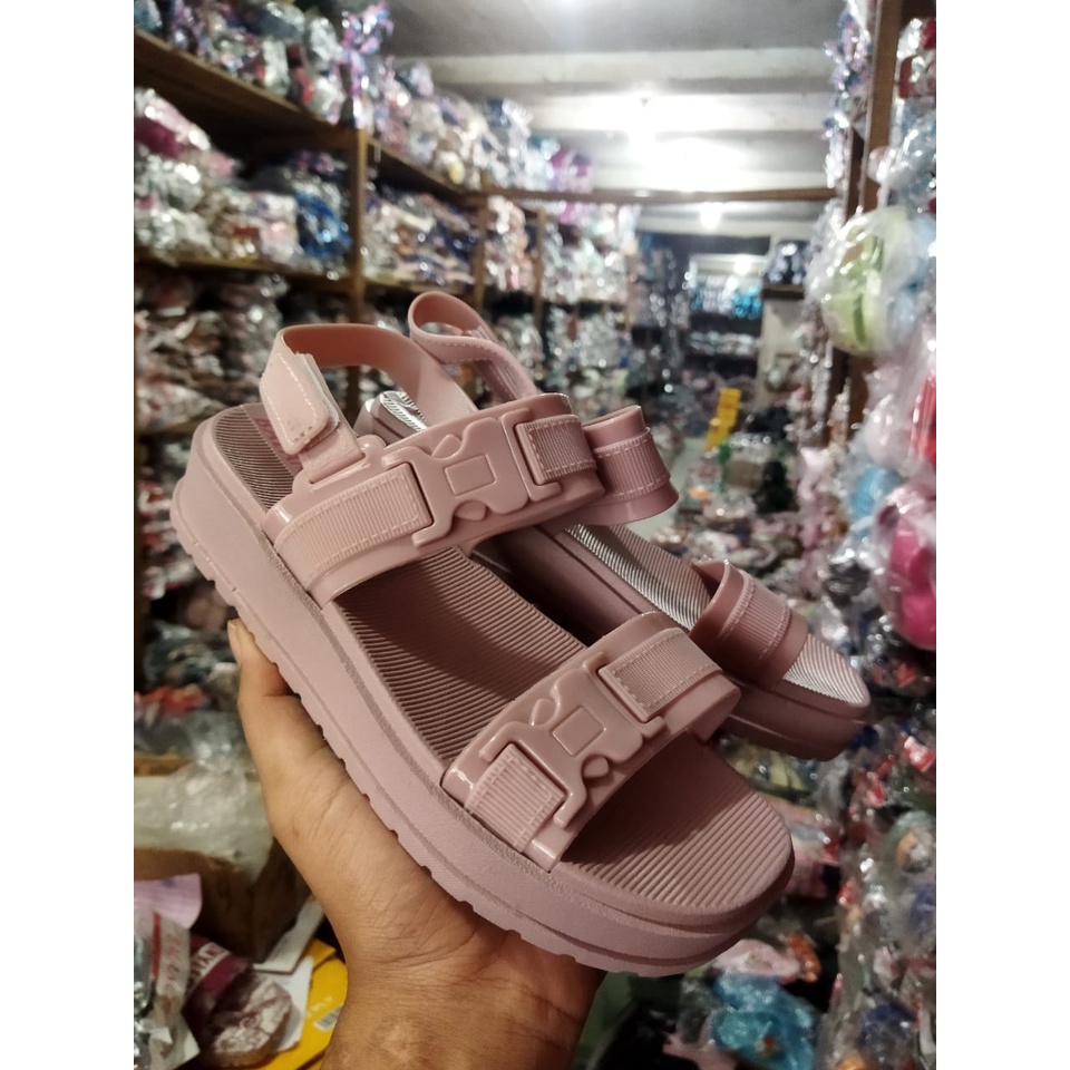 Sandal jelly wanita dewasa tali belakang 1323-3 size 37-40 sandal wanita import