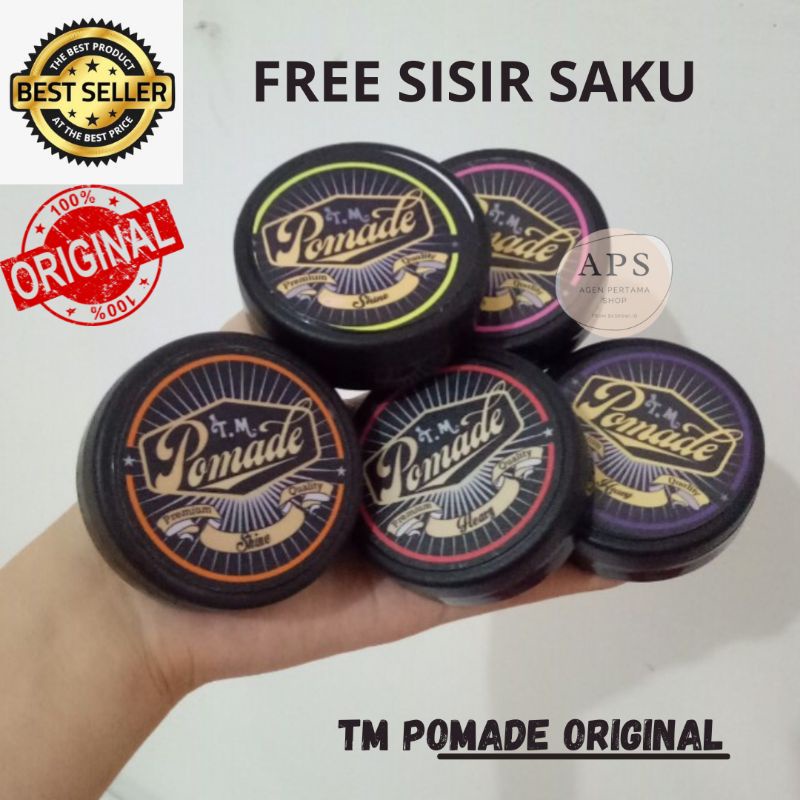 TM POMADE !! Pomade kualitas terbaik, dengan aroma terbaik ukuran 50gram /POMADE MURAH,POMADE GROSIR/BONUS SISIR