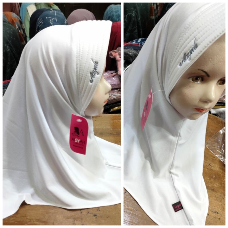 hijab instan anak bahan Jersey by Aisyah