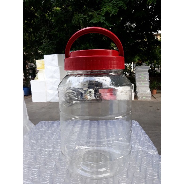 Toples Plastik Tebal 10 Liter / toples kerupuk / kacang / kue dengan tutup