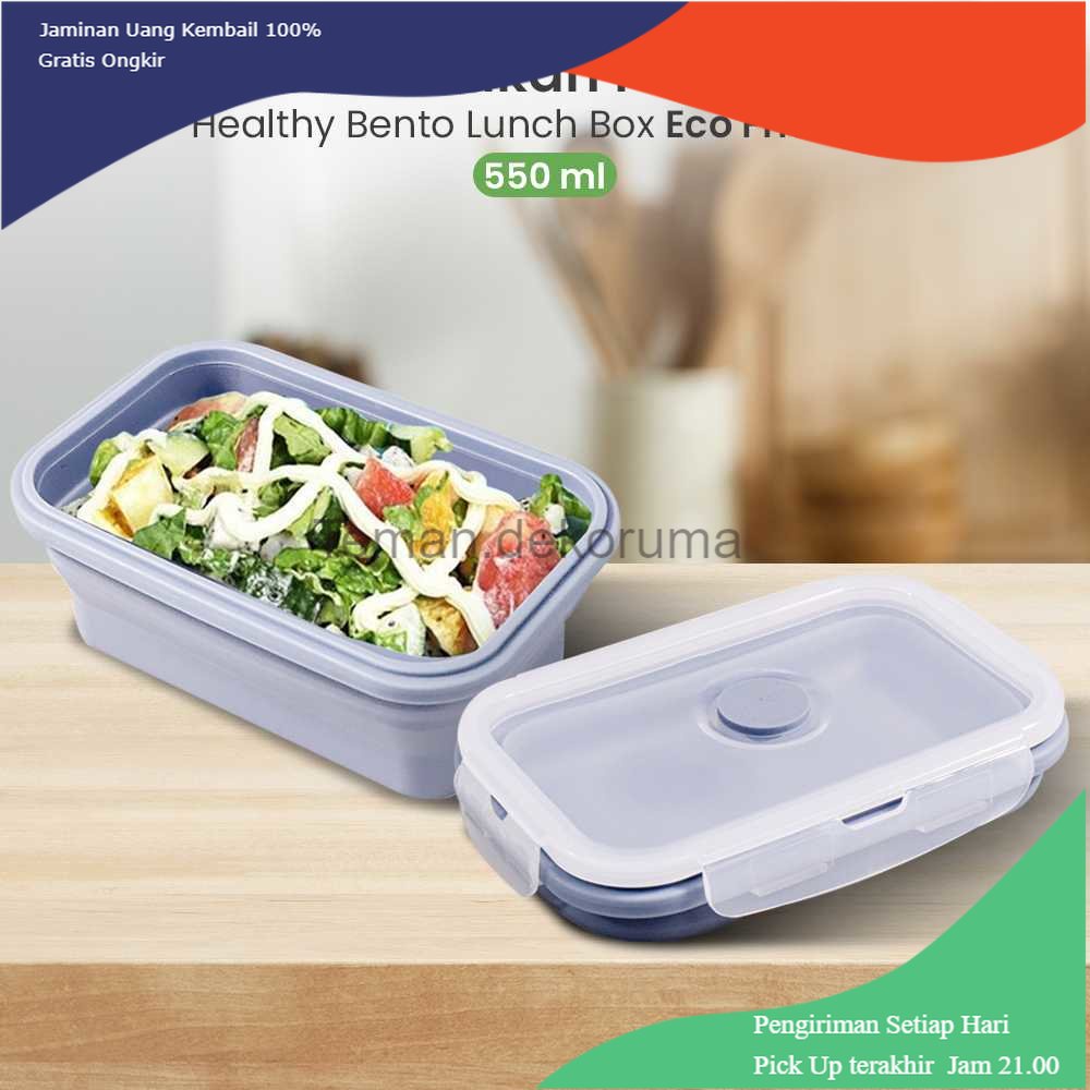 TD - PR ACEBON Kotak Makan Foldable Healthy Bento Lunch Box Eco Friendly 550ml - ACB55