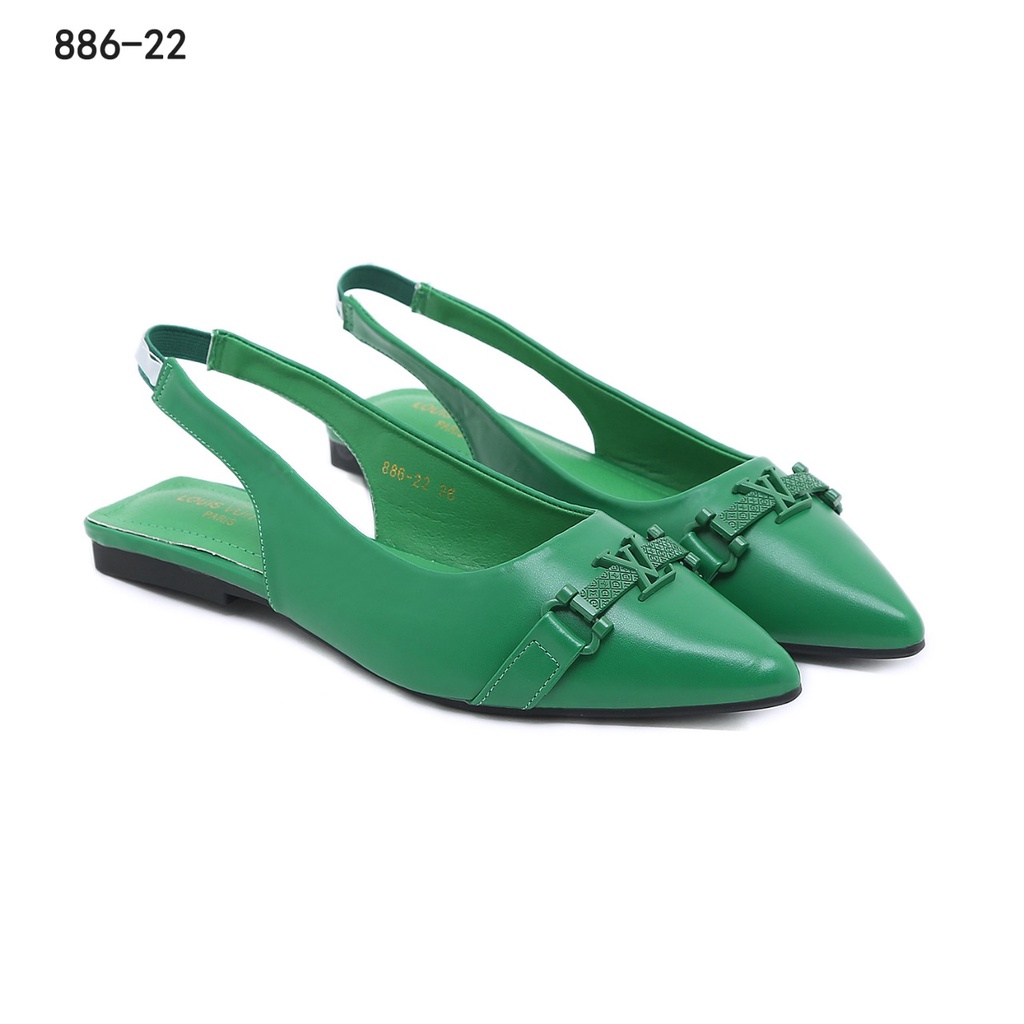 SHOES Leather  Slingback Ballet Flats 886-22