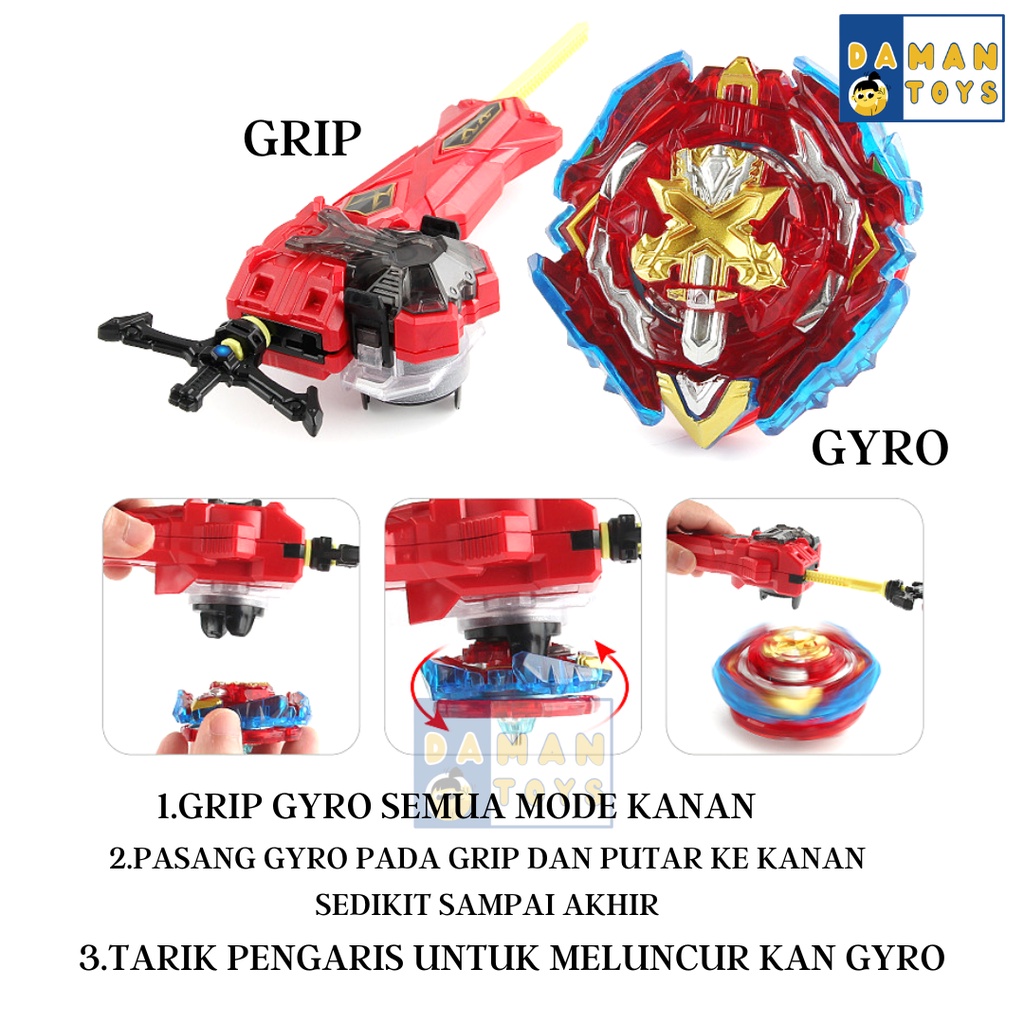 Mainan Gasing Gangsing Beyblade Burst Difoid Exalibur Launcher Bayblade