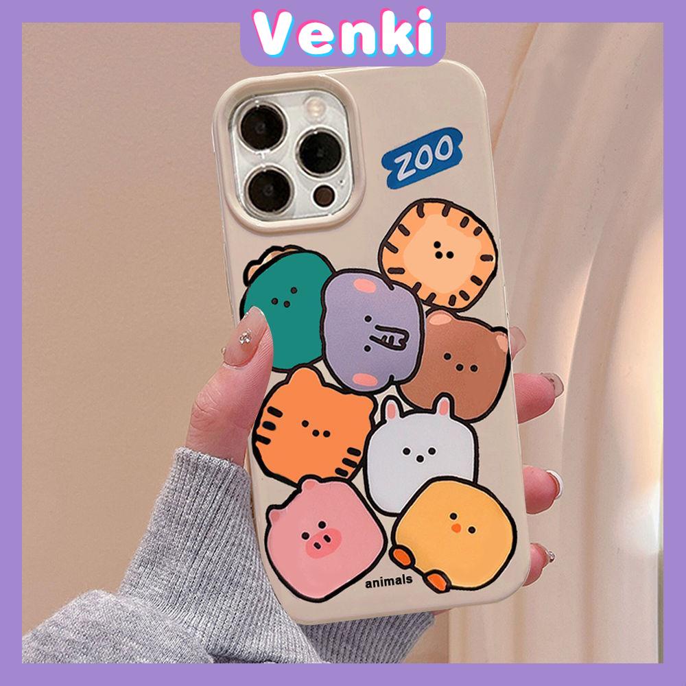 Case iPhone 14 Pro Max TPU Soft Case Cartoon Cute Animals Glossy Khaki Candy Case Camera Protection Shockproof For iPhone 14 13 12 11 Plus Pro Max 7 Plus X XR