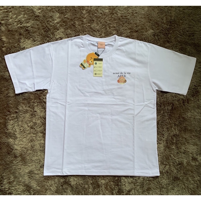 Kakao X ADLV Mini Donut Apeach Short Sleeve T-Shirt White