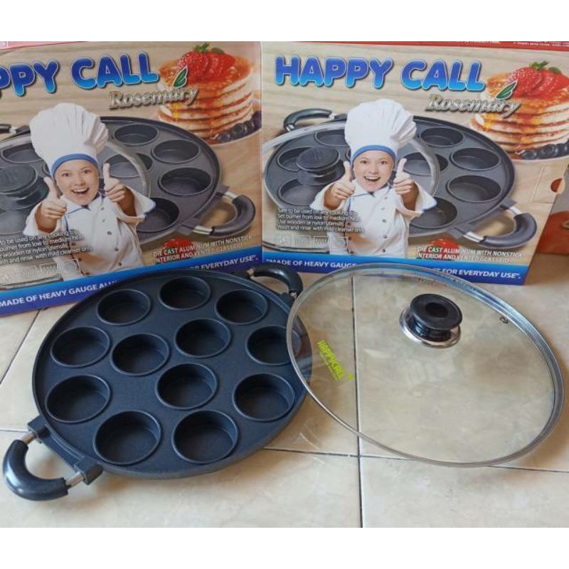 Cetakan Happy Call Isi 12 Datar Loyang Teflon Anti Lengket