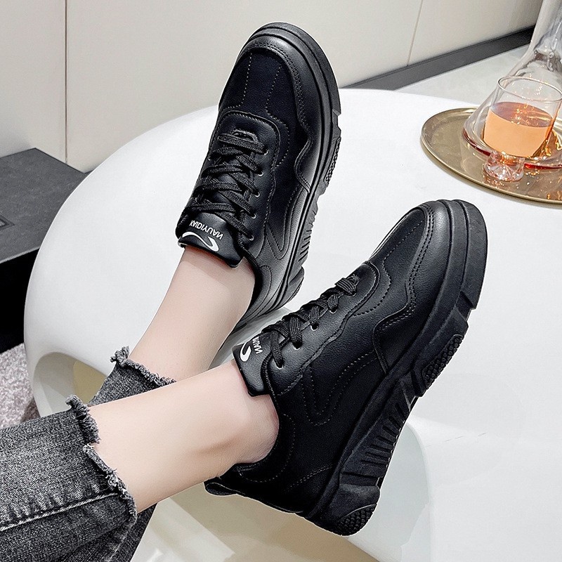 AVANCEID SIZE 36-41 1880 Sepatu Sneakers Wanita Sekolah Kerja Putih Hitam Import