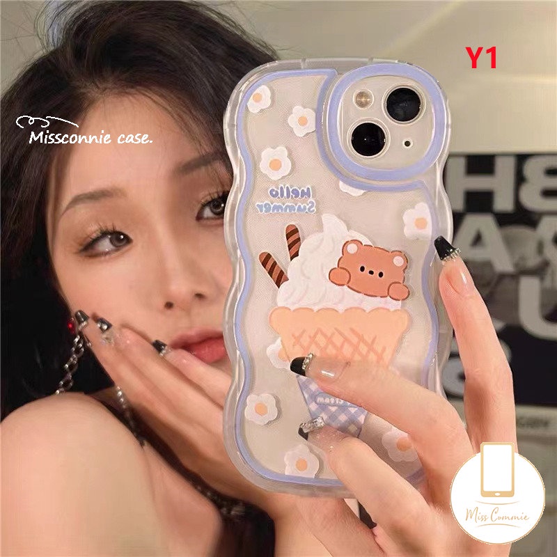 Soft Case TPU Motif Kartun Beruang / Kupu-Kupu / Bunga Untuk IPhone 7Plus / 6Plus / 11 / 13 / 12 / 14pro Max / XR / X / XS Max / 7 / 8 / 6 / 6s / 14plus / SE 2020