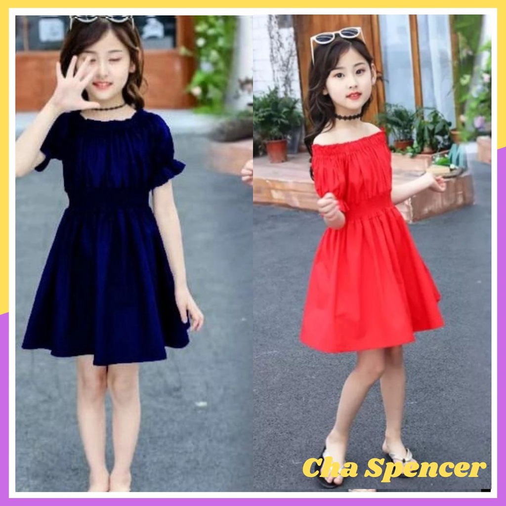 Baju Dress Sabrie Pesta Natal Imlek Anak Princess Perempuan Usia 7 8 9 Tahun Trendy Imut Cantik Mode