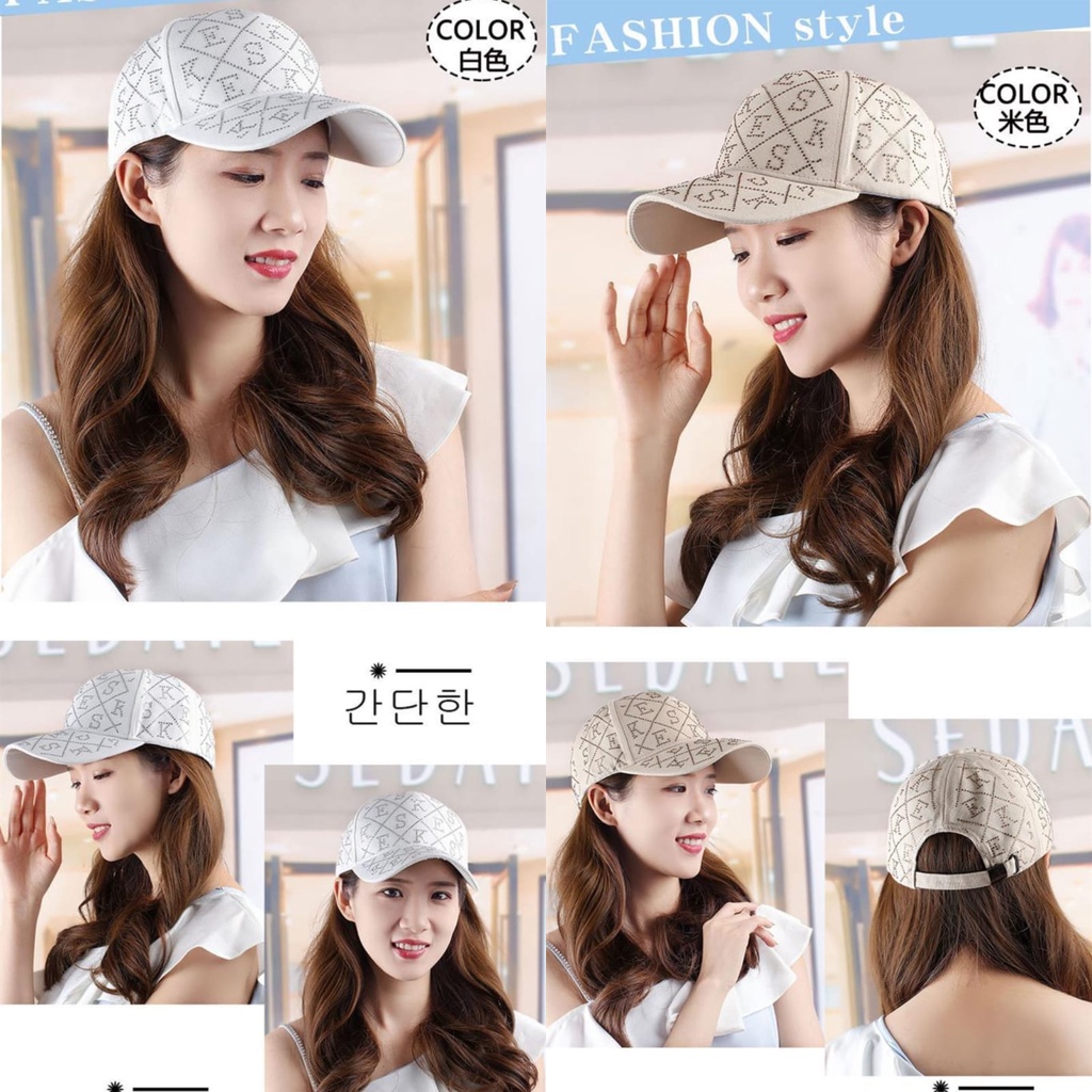 NEW TOPI BASEBALL WANITA FASHION ELEGAN FULL PERMATA KRISTAL HIGH QUALITY ORIGINAL IMPORT